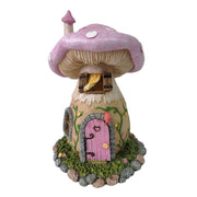 Jopaz - Lilac Mushroom Fairy House With Hinged Door