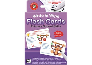 LCBF - Write & Wipe Flash Cards Primary School Skills