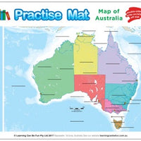 Practise Mat - Map Of Australia