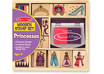 Melissa & Doug - Wooden Stamp Set Princesses