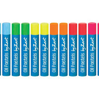 Zart - Oil Pastels Large Fluoro 12 piece