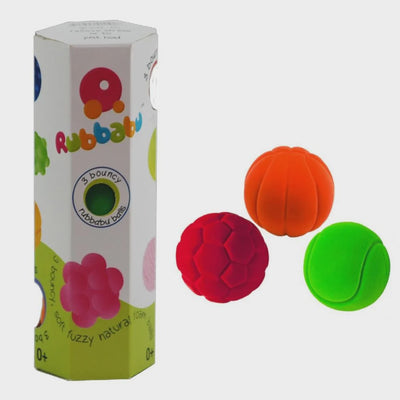 Rubbabu - Small Ball Set 3 piece Sports Balls